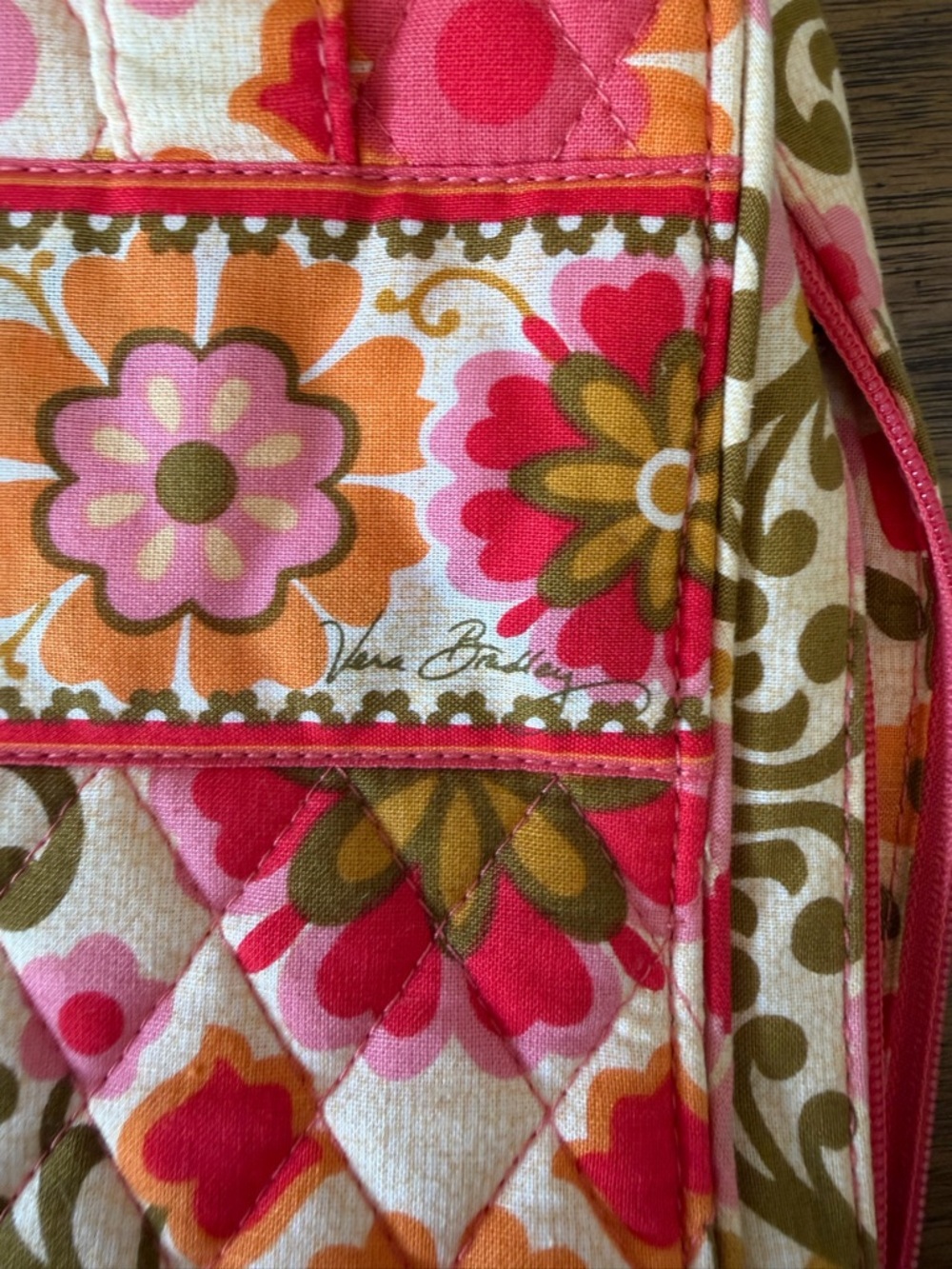 Vera Bradley Small Travel Organizer Toiletry Cosmetic Case Floral Quilted - Picture 5 of 8